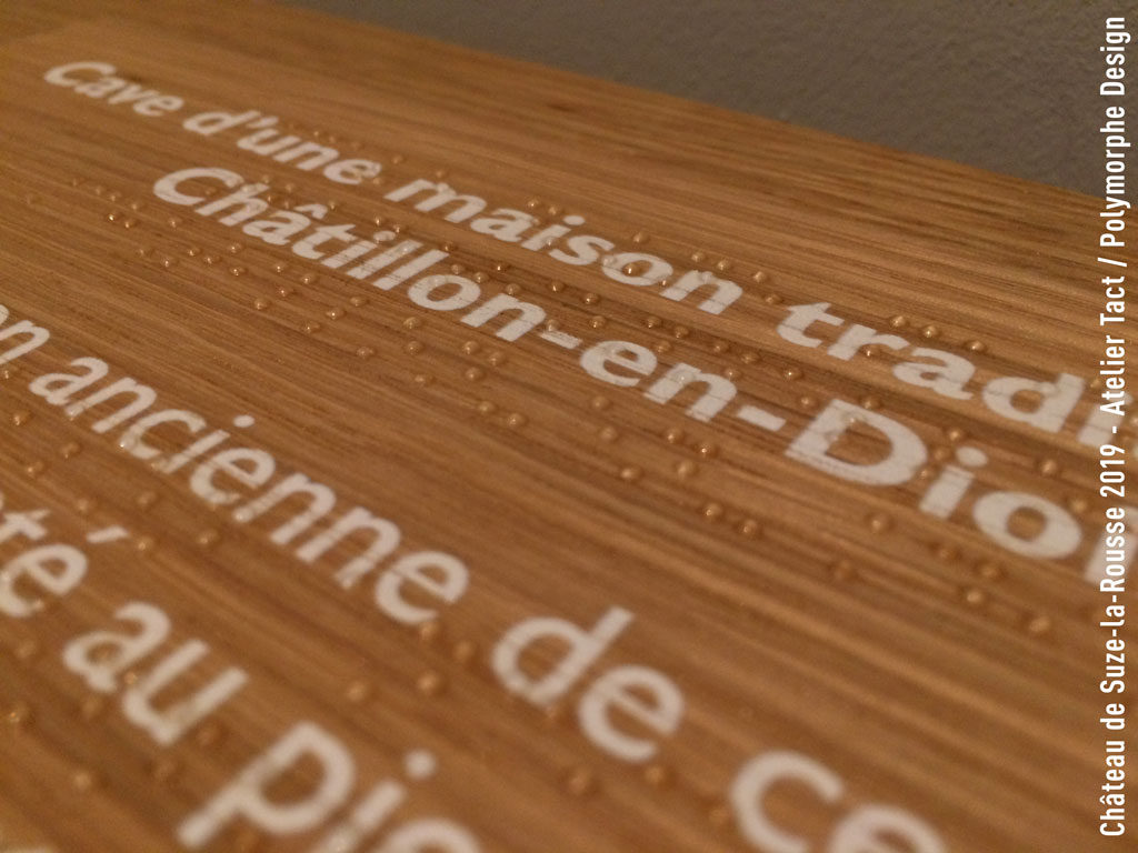 Braille et impression sur bois - Polymorphe Design et Imprimerie Laville